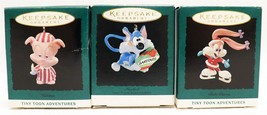 ORIGINAL Vintage Lot of (3) Hallmark Tiny Toon Adventures Christmas Ornaments - £39.51 GBP