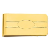 Gold-plated Kelly Waters oval Center Money Clip - £46.72 GBP