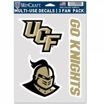 3.5&quot; ucf florida knights ncaa college team logo fan 3 pack sticker decals - £15.97 GBP