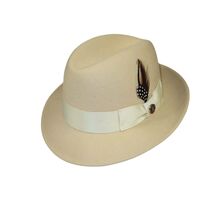 Men Bruno Capelo Hat Australian Wool Crushable Center Dent CHICAGO CH304 Bone image 2