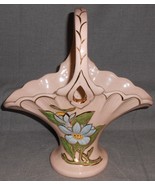1950s Hull Pottery MGNOLIA PAAREN Glossy/Gold Trim 10 1/2  BASKET MADE I... - $79.19