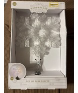 Tarnished plug 13.25 LED Snowflake Christmas Tree Topper Multicolor Wond... - £12.62 GBP