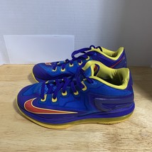 NIKE AIR MAX LEBRON XI LOW GS SUPERMAN 2014 BLUE/RED 644534-401  SZ 6Y/W7.5 - $632.66 MXN