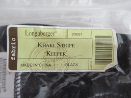 Longaberger Khaki Stripe Keeper Basket Liner Only Black Fabric 23681 100... - £7.78 GBP