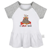 I Lava You Funny Dresses Newborn Baby Princess Dress Infant Ruffle Skirt... - £10.26 GBP