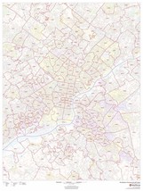 Philadelphia, Pennsylvania Zipcode Laminated Wall Map (MSH) - $193.05