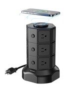 Tower Power Strip with 15W Wireless Charger, Surge Protector Tower 13A C... - $3,488.89 MXN
