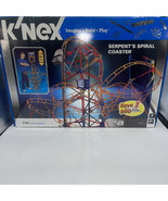 NEW 2007 K&#39;NEX SERPENTS SPIRAL ROLLER COASTER 5 FT 1118 PCS IMAGINE BUIL... - £58.64 GBP