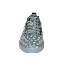 Mens Fancy Shoes By FIESSO AURELIO GARCIA, Spikes Rhine stones 2413 Silver image 3