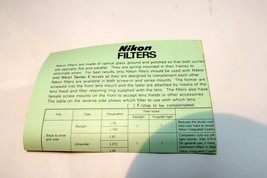Nikon Filters brochure sales add vintage  1980's - $10.29 CAD