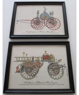 FIRE WAGON-Horse Drawn Hook &amp; Ladder-Chemical Engine-Firefighter-2 FRAME... - £30.51 GBP
