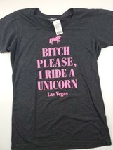 Las Vegas Strip Women Shirt Ride A Unicorn sz L - $12.35