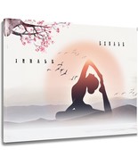 Yoga Inhale Exhale Canvas Print - Inspirational Wall Art Decor Framed - $251.17 MXN+