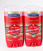 Old Spice Red Label Citrus Blue Kelp Deodorant Solid Stick Lot Of2 Alumi... - $31.88