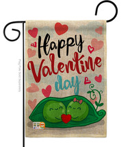 My Sweet Peas Valentine Burlap - Impressions Decorative Garden Flag G151054-DB - £18.25 GBP