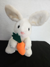 Topstone Easter Creations Bunny Holding Carrot Plush Stuffed Animal White - £29.57 GBP