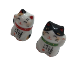Vintage lot Lucky Little CAT mini figurines good luck wave good fortune waving - £9.28 GBP