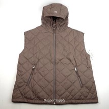 Calvin Klein Performance Women&#39;s  Hooded Puffer Vest Brown Size XL - £46.45 GBP