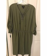 Mossimo Olive Green Dress Women&#39;s Size XL - $17.59