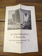 Kirkelandet Church Kristiansund N Norway Brochure Pamphlet - £46.79 GBP