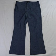 Banana Republic 6 Blue Woven Sloan Crop Flare Mid Rise Stretch Dress Pants - £13.15 GBP