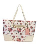 Juicy Couture Floral White Rose Tie Light Tote - $115.09 CAD