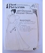 Past Patterns 1897 Victorian Damask Dinner Gown Dress Pattern Size 12 Uncut - £19.84 GBP