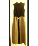 Real VINTAGE Maxi Dress Sexy Button Front Split Party Wear 70s Turtlenec... - $85.75 CAD