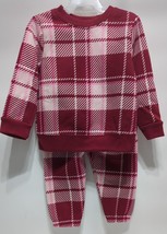 Garanimals Toddler Girl 2 Piece Fleece Top &amp; Jogger Pant Set, Red Size 24M - £13.40 GBP
