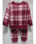 Garanimals Toddler Girl 2 Piece Fleece Top &amp; Jogger Pant Set, Red Size 24M - £13.19 GBP