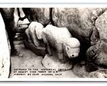 RPPC Statues At Cave Entrance Desert View Tower Jacumba CA UNP Postcard Z9 - $8.25