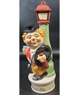Vintage Decanter Music Box Ceramic for Hes a Jolly Good Fellow 13&quot; - £47.48 GBP
