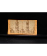 Antique Stereoview D&#39;Italie Vues Tour De Pise A Pise J.A Leaning Tower I... - $14.99