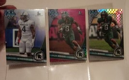 Lot Of 3 Bowman Chrome U Football Cards Spartans Jalen Berger Inserts Refractor - £17.40 GBP