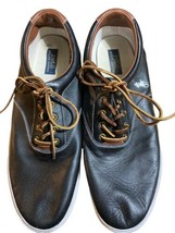Polo Ralph Lauren Men&#39;s Black Vaughn Canvas/Leather Upper Deck Shoes size 16D - £35.23 GBP