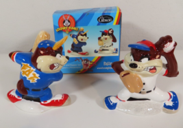 Looney Tunes Tazmanian Devil Batter Up Salt Pepper Shakers Gibson Baseball Taz - £14.73 GBP