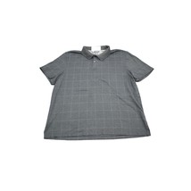 Van Heusen Shirt Mens XXL Dark Gray Flex Short Sleeve Chest Button Collared Top - £17.19 GBP