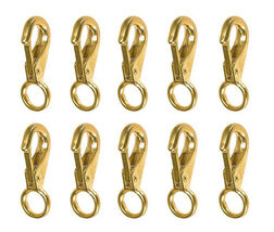 3/8&quot; x 2-1/4� Solid Brass Fixed-Eye Spring Loaded Snaps 40325 - €21,41 EUR+