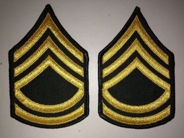2 Patches Military US Army SFC (E-7) Rank Insignia Men&#39;s Dress Uniform Chevron - £4.81 GBP