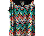 Carol Rose Tunic Womens Size M Top Zig Zag Stripes Sleeveless Knit - £5.20 GBP