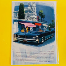 VINTAGE 1963 PRINT AD FOR PONTIAC GRAND PRIX TWO DOOR SEDAN - $9.85