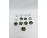 Lot Of (13) Board Game Circular Tokens With A Line Through The Center 5/8&quot; - $9.89