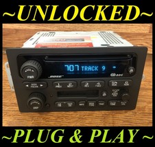 UNLOCKED 02-03 Chevy Trailblazer GMC Envoy CD Cassette Radio Factory OEM... - $196.02