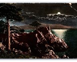 Lone Cypress Night View Midway Point 17 Mile Drive Monterey CA DB Postca... - £3.06 GBP