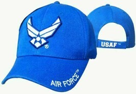 U.S. Air Force Wings Logo Crest Shadow Royal Blue Embroidered Cap Hat Li... - $19.99