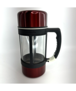Starbucks 2004 24oz. Cherry Red  Extreme French Coffee Press w Carabiner... - $399.76 MXN