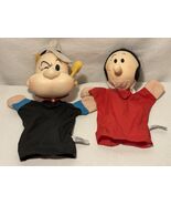 1987 Presents Popeye The Sailor Man &amp; Olive Oil Hand Puppet - $71.27