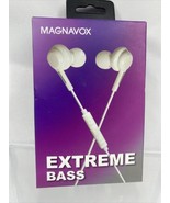 MAGNAVOX White MHP4857-Wh In-Ear Silicon Earbuds Extreme Bass Mic Answer... - $7.97 CAD