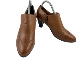 Nuture Boots Women 8.5 M Haddie Shoes Brown Leather Wingtip Casual Comfo... - $509.16 MXN