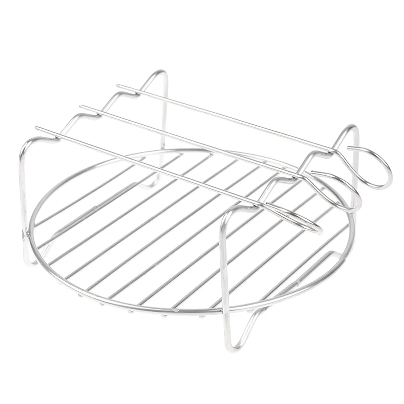 Ba Tray Skewers Air Fryer Stainless Steel Holder BBQ Rack Double-deck Double-lay - £127.15 GBP